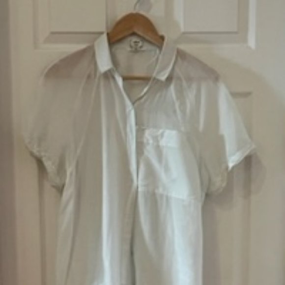 Aritizia Gauzy Pale Blue Cotton Blouse - Picture 9 of 12